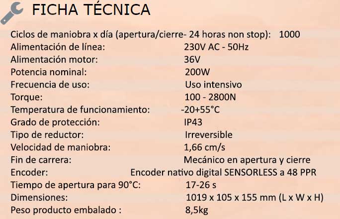 Tabla del batiente BE 20/400