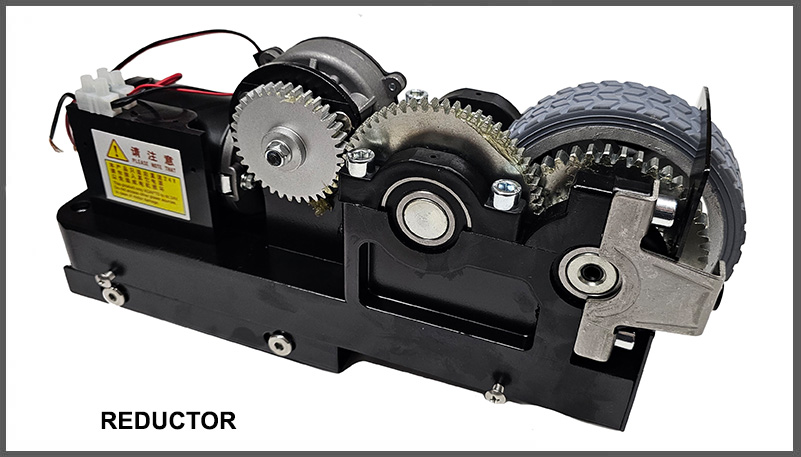 Caja reductora con engranajes Motor batiente de Rueda para hoja de 5 metros 400kg BAT 5.0 RDC Actelsa
