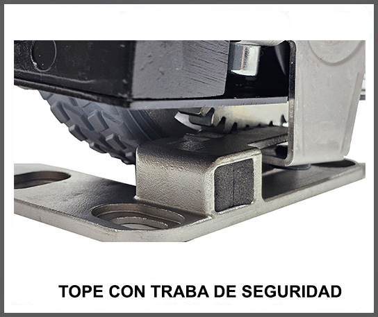 Tope de seguridad Motor batiente de Rueda para hoja de 5 metros 400kg BAT 5.0 RDC Actelsa