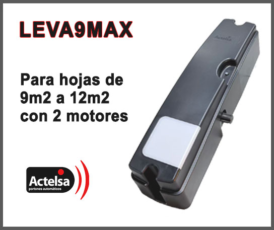 Motor levadizo Actelsa LEVA9MAX con electrónica nacional para portones de hasta 12m2